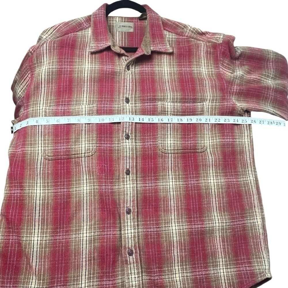 St John Bay Mens Flannel XLT Pocket Button Shacket Thick Shirt Jacket ButtonDown - Picture 5 of 7